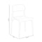 Fabulaxe Modern Plastic Dining Chair Open Back with Beech Wood Legs, Yellow, PK 2 QI004222.YL.2 - alternate 2
